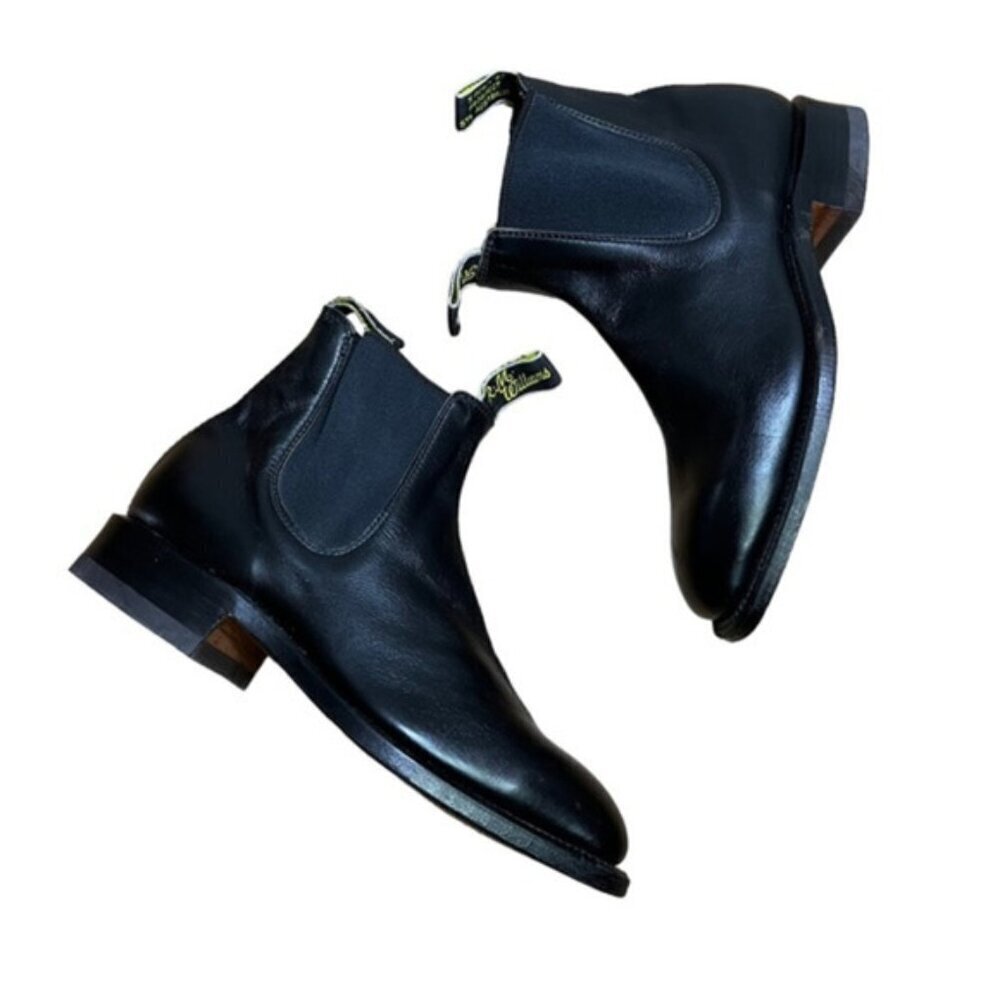 R.M. Williams Black‎ Leather Heeled Chelsea Ankle Boots Women Size US 6